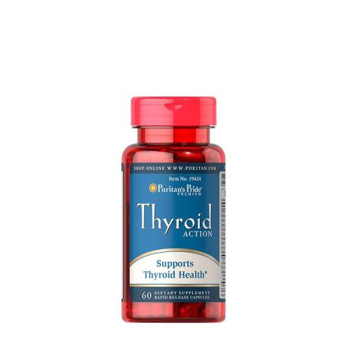 Puritan's Pride Thyroid Action - Jód, B-vitaminok, L-tirozin (60 Kapszula)