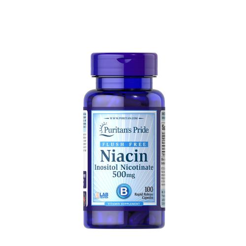 Puritan's Pride Niacin (B3-vitamin) Formula 500 mg (100 Kapszula)