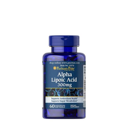 Puritan's Pride Alfa-liponsav 300 mg - Alpha Lipoic Acid 300 mg (60 Lágykapszula)