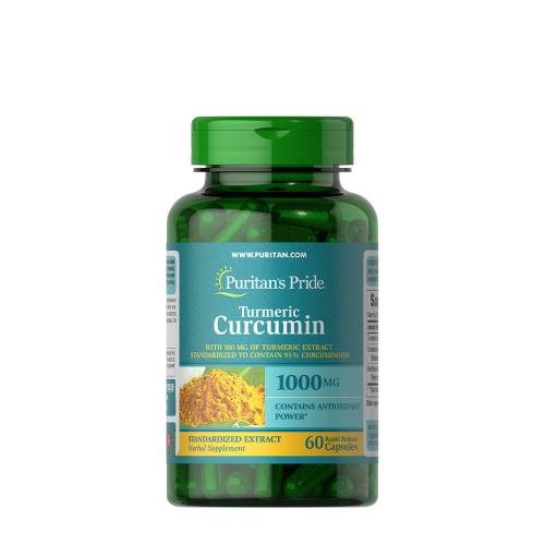 Puritan's Pride Kurkuma + Bioperin kapszula - Turmeric Curcumin 1000 mg with Bioperine 5 mg (60 Kapszula)