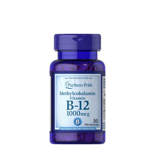 Puritan's Pride B12-vitamin 1000 mcg (metilkobalamin) szopogató (30 Szopogató Tabletta)