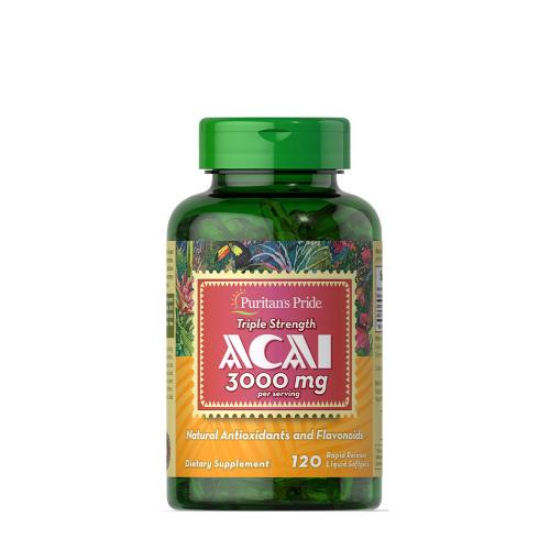 Puritan's Pride Acai Kivonat 3000 mg - Antioxidáns (120 Lágykapszula)