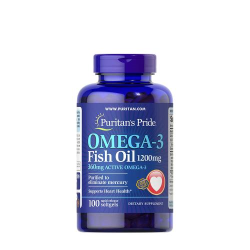 Puritan's Pride Omega-3 Halolaj 1200 mg (100 Lágykapszula)