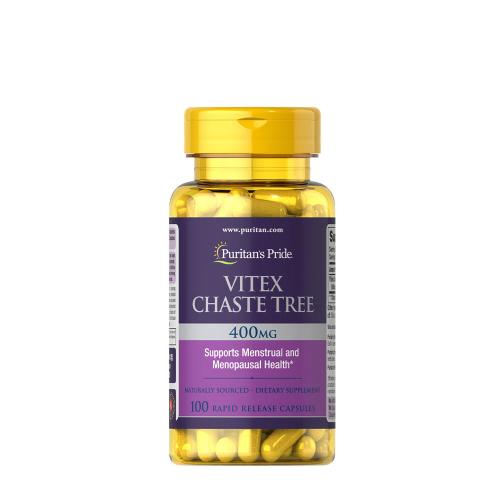 Puritan's Pride Barátcserje, Menstruációs Támogatás - Vitex Chaste Tree 400 mg (100 Kapszula)