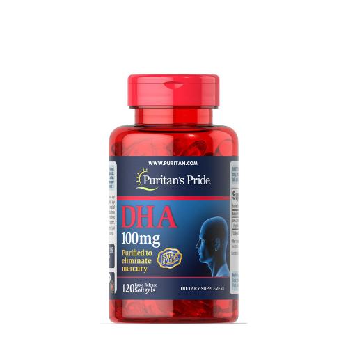 Puritan's Pride DHA 100 mg - Omega-3 Halolaj (120 Lágykapszula)