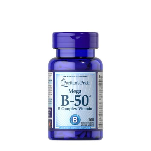 Puritan's Pride Vitamin B-50® Komplex bevonatos (100 Bevonatos Kapszula)