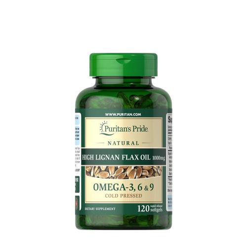 Puritan's Pride Természetes Lenolaj 1000 mg - Natural Flax Oil (120 Lágykapszula)