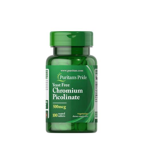 Króm-pikolinát 500 mcg (Élesztőmentes) - Chromium Picolinate 500 mcg Yeast Free (100 Tabletta)