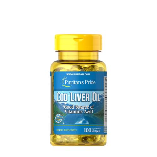 Puritan's Pride Tőkehalmáj Olaj 415 mg - Cod Liver Oil 415 mg (100 Lágykapszula)