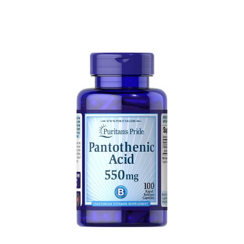 Puritan's Pride Pantoténsav 550 mg - Pantothenic Acid (100 Kapszula)