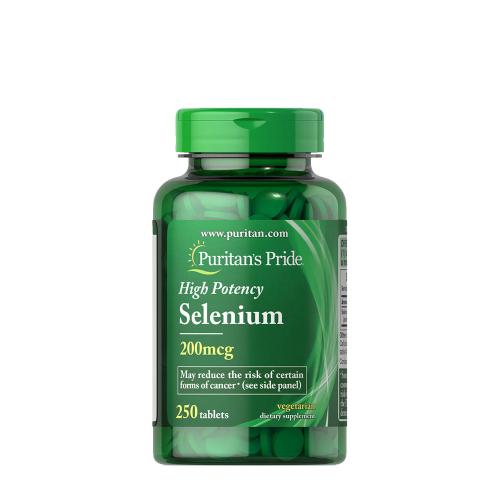 Puritan's Pride Szelén 200 mcg - Selenium  (250 Tabletta)