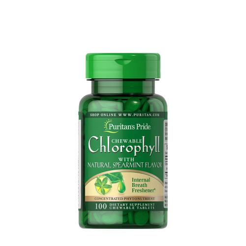 Rágható Klorofill Természetes Fodormenta ízzel - Chewable Chlorophyll with Natural Spearmint Flavor (100 Rágótabletta)