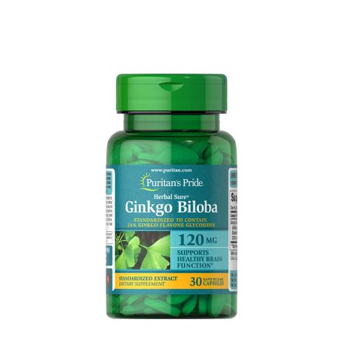 Puritan's Pride Ginkgo Biloba - Páfrányfenyő Kivonat 120 mg (30 Kapszula)