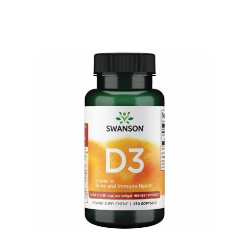 Swanson Vitamin D3 (250 Lágykapszula)