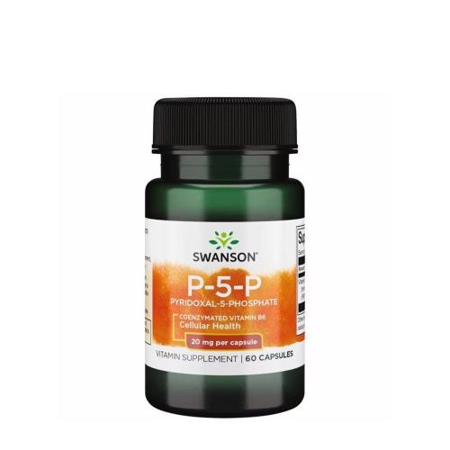 Swanson P-5-P 20 mg -  Aktív B-6 Formula (60 Kapszula)