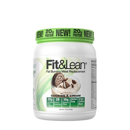 Fit & Lean Meal Replacement - Étkezéshelyettesítő és Zsírégető Formula (453 g, Csokis Keksz és Krém )