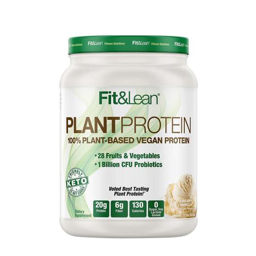 Fit & Lean Plant Protein - Növényi, Vegán Fehérje (533 g, Krémes Vanília)