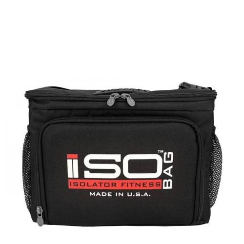 Isolator Fitness ISOBAG 6 Meal - Ételhordó Táska 6 Ételnek (1 db, Fekete, Piros és Fehér Logóval)