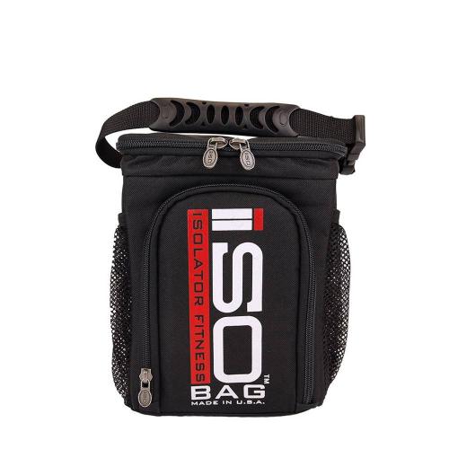 Isolator Fitness ISOBAG 3 MEAL - Ételhordó Táska 3 Ételnek (1 db, Fekete, Piros és Fehér Logóval)