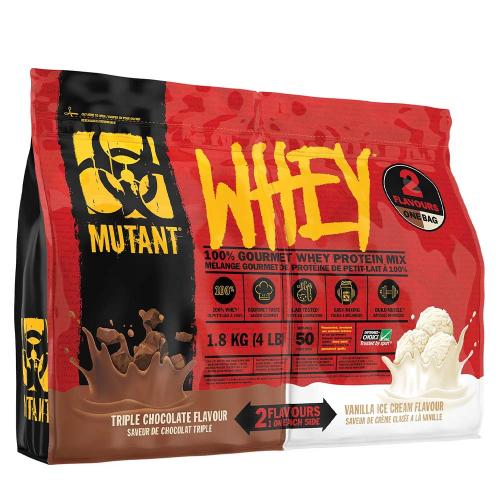 Mutant WHEY 4 LBS Dual Chamber Bag (1.8 kg, Triple Chocolate + Vanilla Ice Cream)