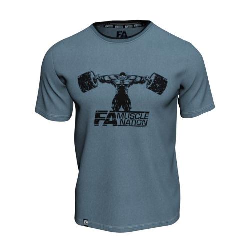FA - Fitness Authority Edzős Póló (Méret: S) - T-Shirt Double Neck (S, Kék)