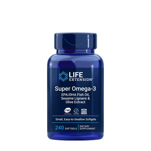 Life Extension Omega-3 EPA/DHA Fish Oil with Sesame & Olive  (240 Lágykapszula)