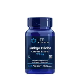   Life Extension Ginkgo Biloba 120 mg kivonat kapszula - Ginkgo Biloba Certified Extract (365 Kapszula)