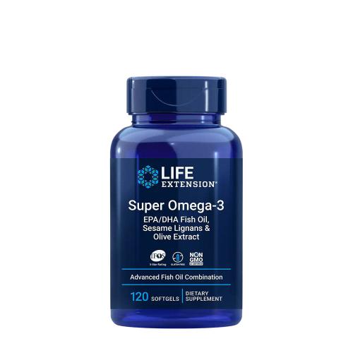 Life Extension Omega-3 EPA/DHA Fish Oil with Sesame & Olive  (120 Lágykapszula)