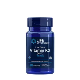   Life Extension Alacsony Dózisú K2-vitamin kapszula - Low Dose Vitamin K2 (90 Lágykapszula)