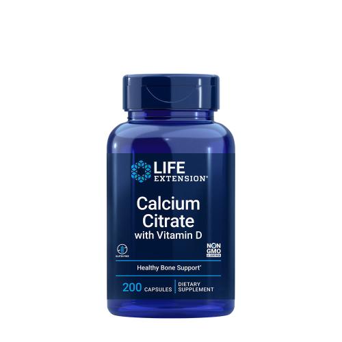 Life Extension Kalcium-citrát kapszula D-vitaminnal - Calcium Citrate with Vitamin D (200 Kapszula)