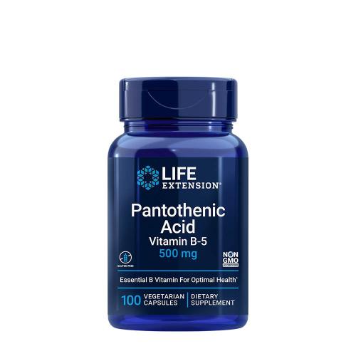 Life Extension Pantoténsav 500 mg kapszula - Pantothenic Acid (100 Veg Kapszula)