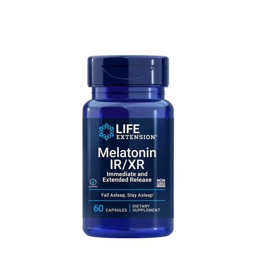 Life Extension Melatonin IR/XR (Azonnali és Nyújtott Felszabadulású) (60 Kapszula)