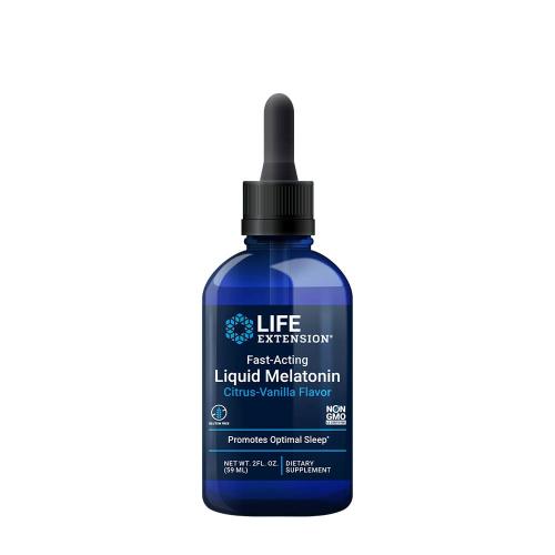 Life Extension Gyorsan Ható Folyékony Melatonin (citrus-vanília) - Fast-Acting Liquid Melatonin (59 ml, Citrus Vanília)