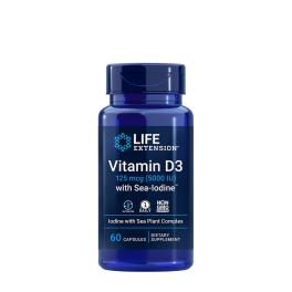   Life Extension Vitamin D3 with Sea-Iodine™ - D-vitamin tengeri algával (60 Kapszula)