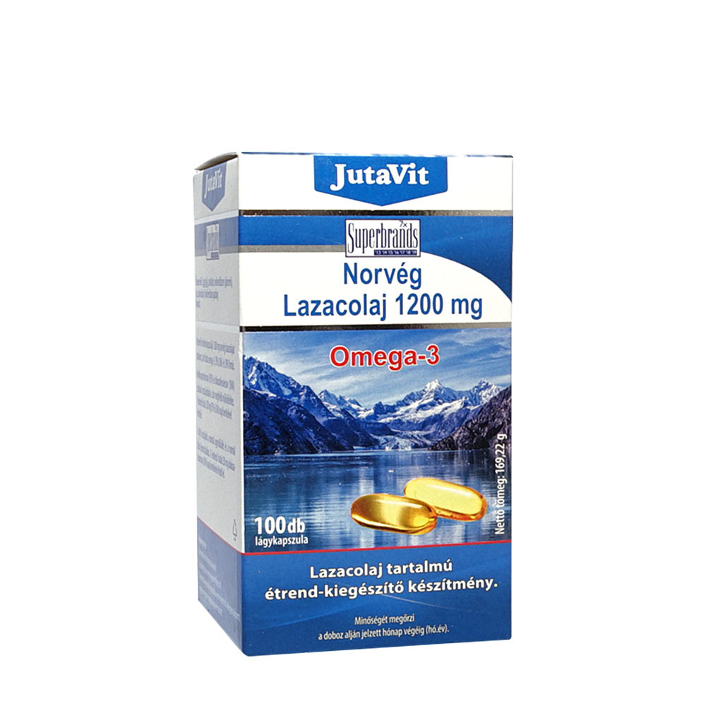 JutaVit Norvég Omega3 Lazacolaj 1200 mg (100 Lágykapszula)