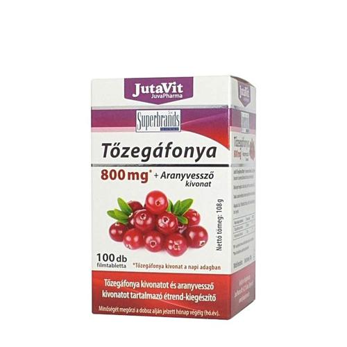 JutaVit Tőzegáfonya 800 mg + Aranyvessző kivonat (100 Tabletta)