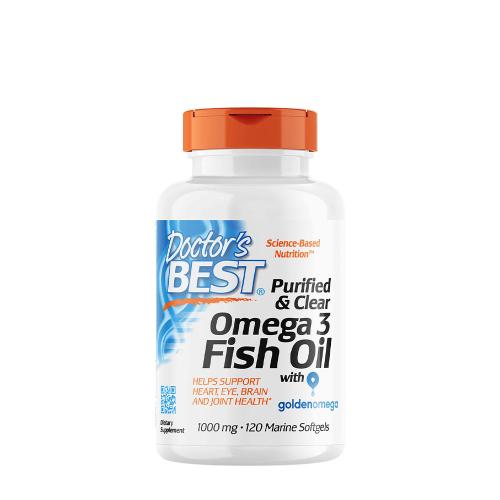 Doctor's Best Tisztított Omega 3 Halolaj 1000 mg (120 Tengeri Lágykapszula)