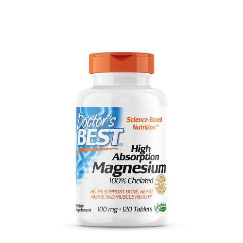 Doctor's Best Hatékony Felszívódású Magnézium 100 mg (120 Tabletta)