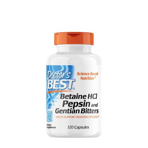 Doctor's Best Betaine HCL Pepsin kapszula és Gentian Bitters (120 Kapszula)