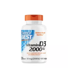   Doctor's Best D3-vitamin 2000 NE kapszula - Vitamin D3 2000 IU (180 Lágykapszula)