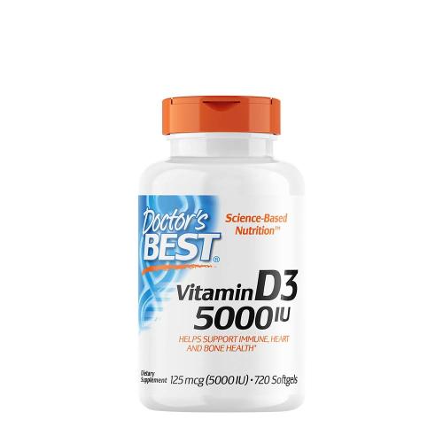 Doctor's Best D-vitamin 5000 NE kapszula - Vitamin D3 5000 IU (720 Lágykapszula)
