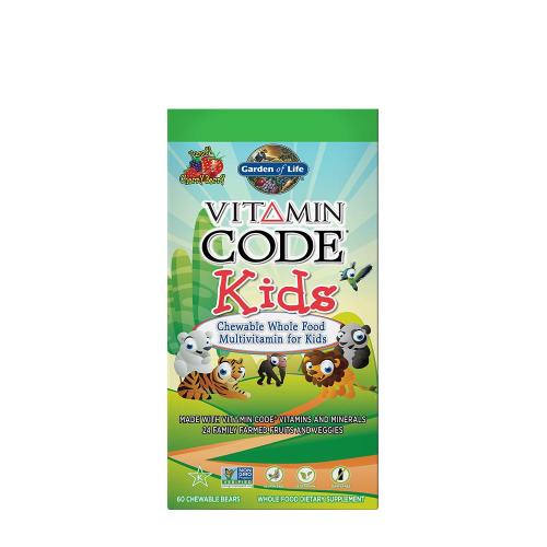 Garden of Life Multivitamin Gumicukor Gyerekeknek - Vitamin Code Kids Multivitamin Kids (60 Medvés Rágótabletta)