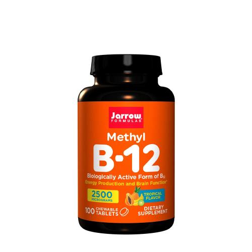 Jarrow Formulas Methyl B-12 2500 mcg rágótabletta (100 Szopogató Tabletta, Trópusi)