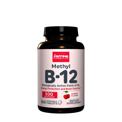Jarrow Formulas Methyl B-12 500 mcg szopogató (100 Szopogató Tabletta, Cseresznye)