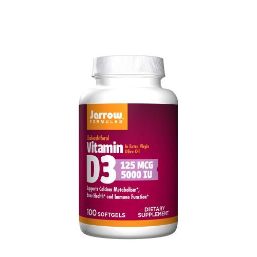Jarrow Formulas D-vitamin 5000 NE kapszula - Vitamin D3 5000 IU   (100 Lágykapszula)