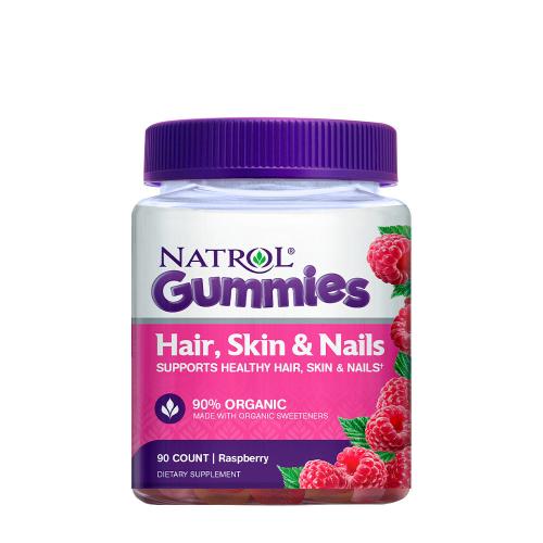 Natrol Haj, Bőr és Köröm Támogató gumicukor - Hair, Skin & Nails (90 Gumicukor, Málna)