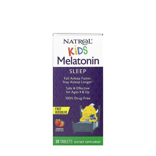 Natrol Kids Melatonin - Gyermekek számára (30 Tabletta, Eper)