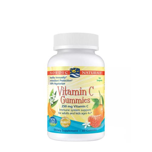 Nordic Naturals C-vitamin 250 mg gumicukor - Vitamin C Gummies (60 Gumicukor, Mandarin)