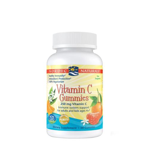 Nordic Naturals C-vitamin 250 mg gumicukor - Vitamin C Gummies (120 Gumicukor, Mandarin)