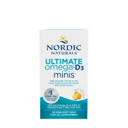   Nordic Naturals Ultimate Omega D3 Minis (60 mini lágykapszula, Citrom)